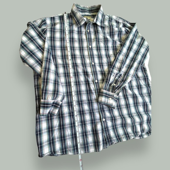 Sonoma Button Down Blue/White Plaid Shirt - Picture 5 of 14